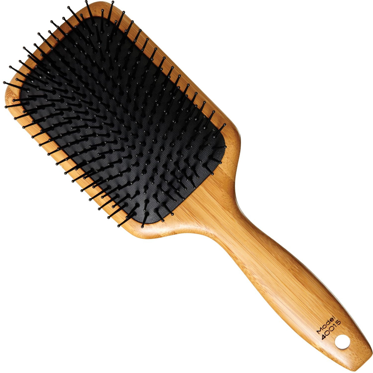 Sam Villa Signature Bamboo Brush detangling paddle for easy combing and shine.