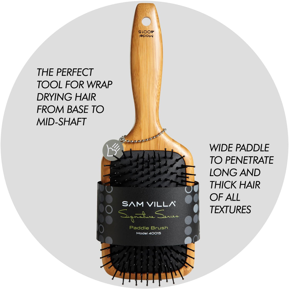 Sam Villa Eco-friendly Bamboo Brush designed for everyday use.
