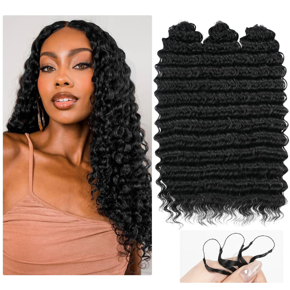 SAMBRAID feather crochet hair 18in with feather-light volume for daily styles.