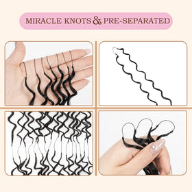 SAMBRAID miracle knots pre-separated knotless base for cleaner roots and lighter installation.
