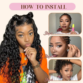 SAMBRAID natural black 18-inch crochet hair versatile for protective styles.