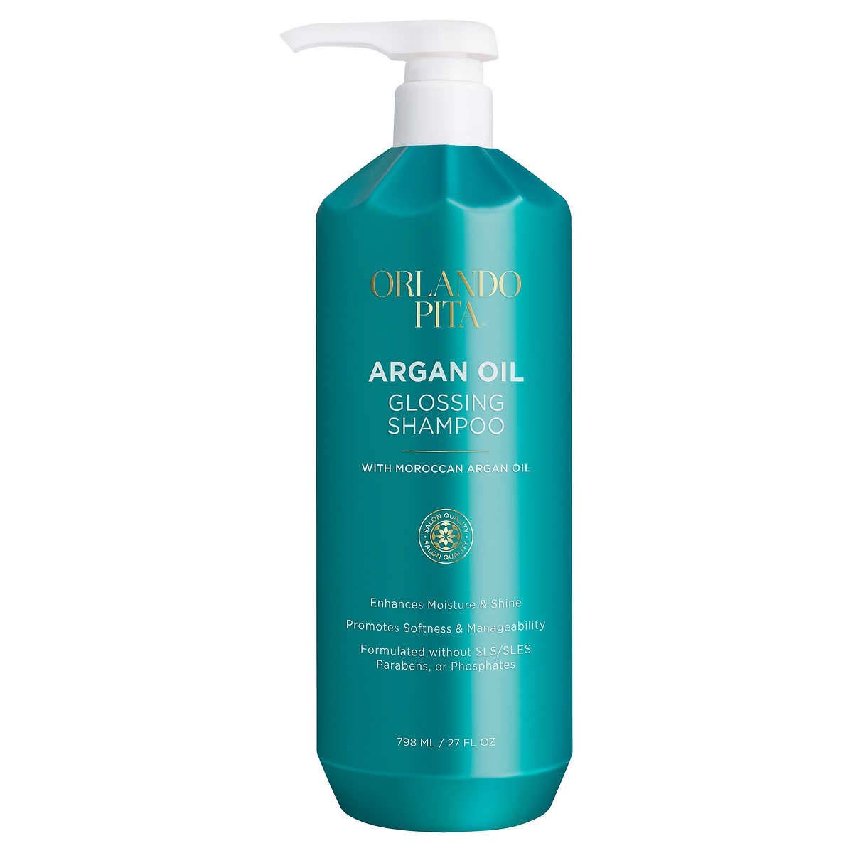 Sameriver Orlando Pita Argan Oil Shampoo bottle for hydration and frizz control