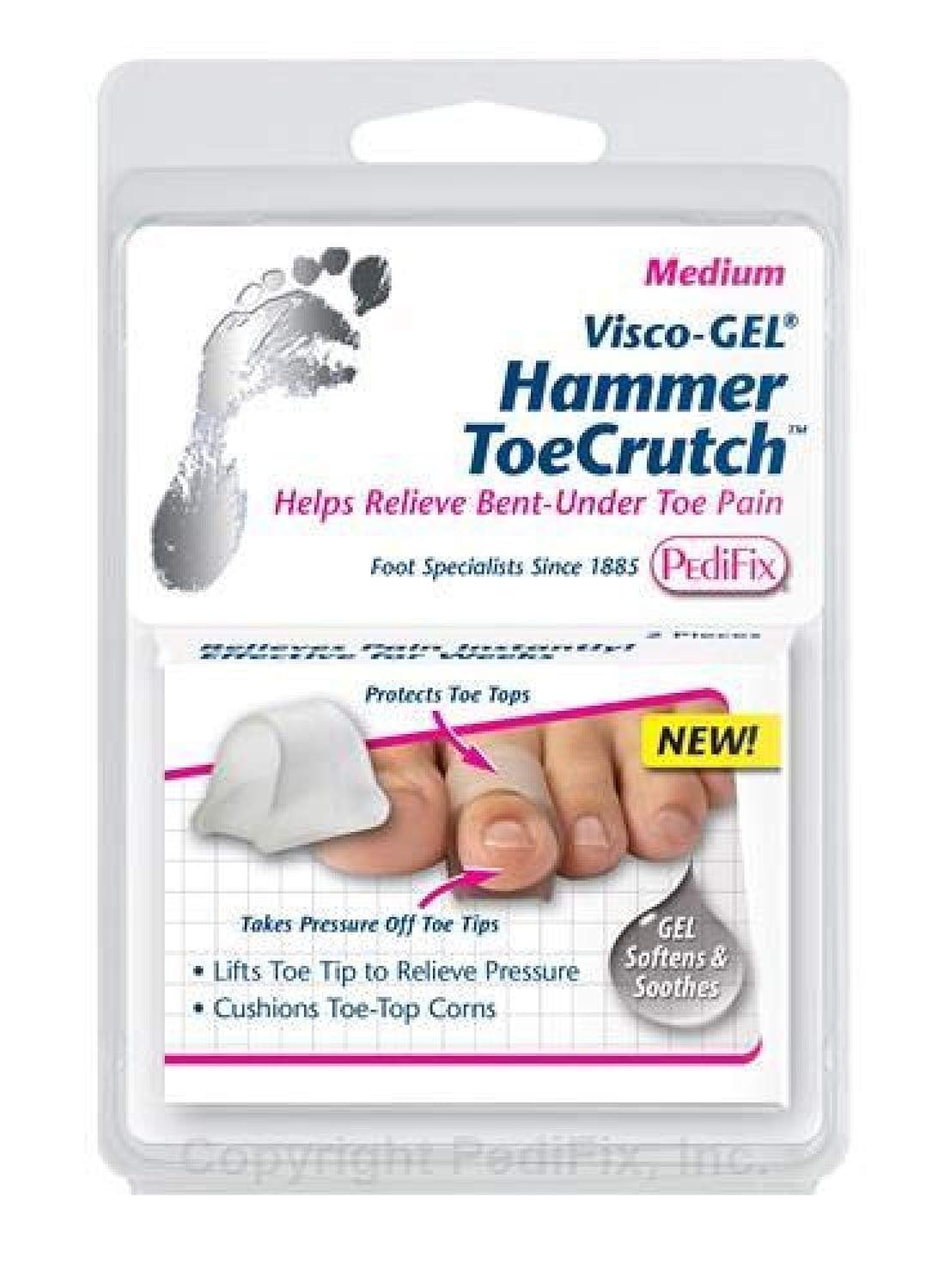 Sameriver Pedifix Visco GEL Hammer Toe Crutch for cushioned toe support and comfort