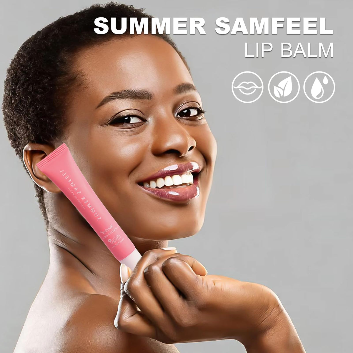 Samfeel Gift set display showcasing versatile lip balms as a thoughtful gift.