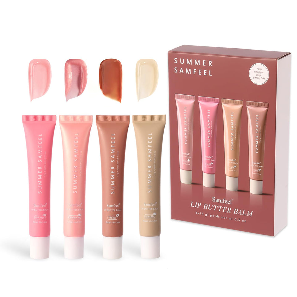 Samfeel 4-pack lip balms for instant moisture on the go.
