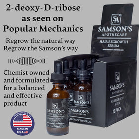 Samson's Apothecary serum dropper close-up for precise application and targeted nourishment.