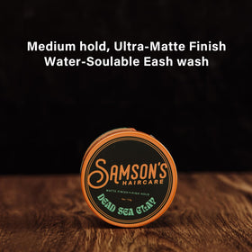 SAMSON'S HAIRCARE Water-soluble formula for easy rinsing.