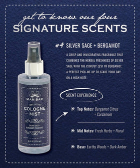 San Francisco Soap Company Man Bar Cologne Mist pulse point application for lasting impression