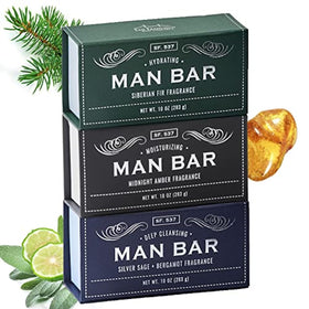 San Francisco Soap Company Man Bar Gift Box showcases premium exfoliating bars