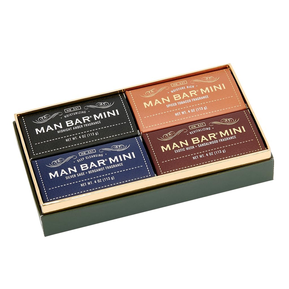 San Francisco Soap Company Man Bar Minis gift packaging, ideal for premium gifting.