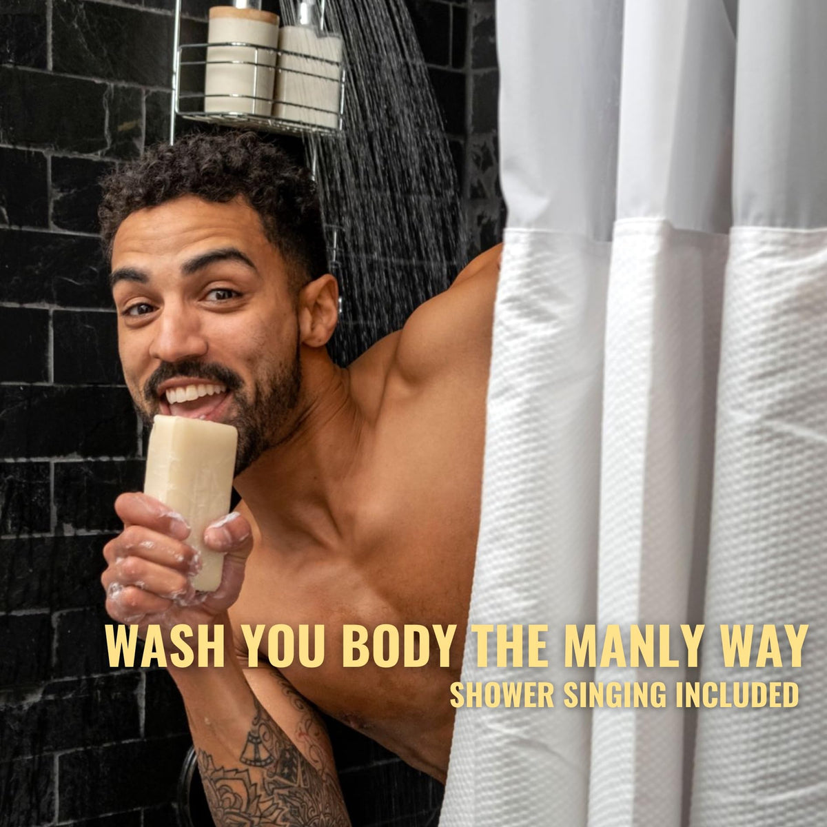San Francisco Soap Company Man Bar Minis Musk-Sandalwood bar for a rich lather and nourishment.