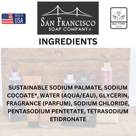San Francisco Soap Company Man Bar Minis shower-ready set shown for gifting and routine upgrade.