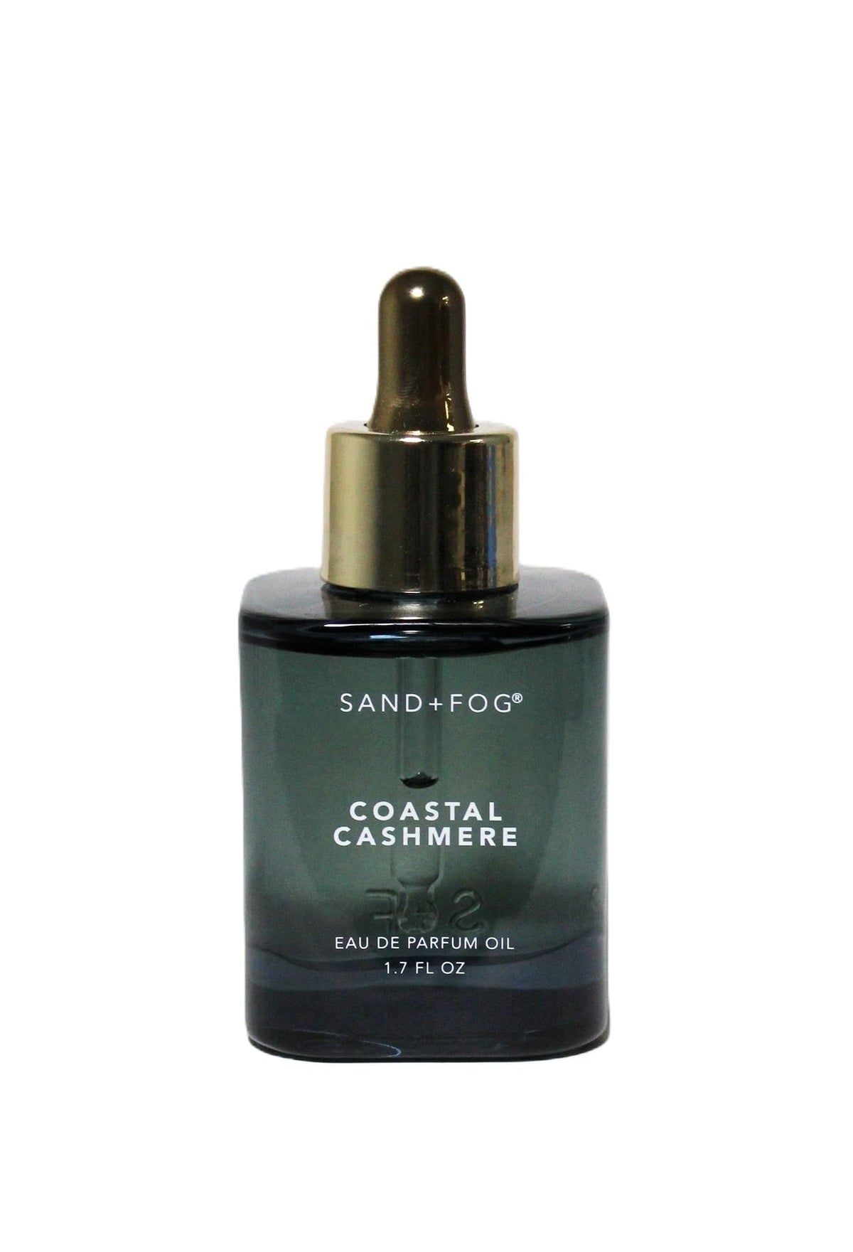Sand + Fog Coastal Cashmere bottle with dropper for precise on-skin application and long-lasting fragrance.