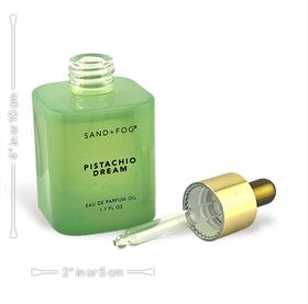 Sand + Fog Pistachio Dream mint-green bottle is travel-friendly for on-the-go use.