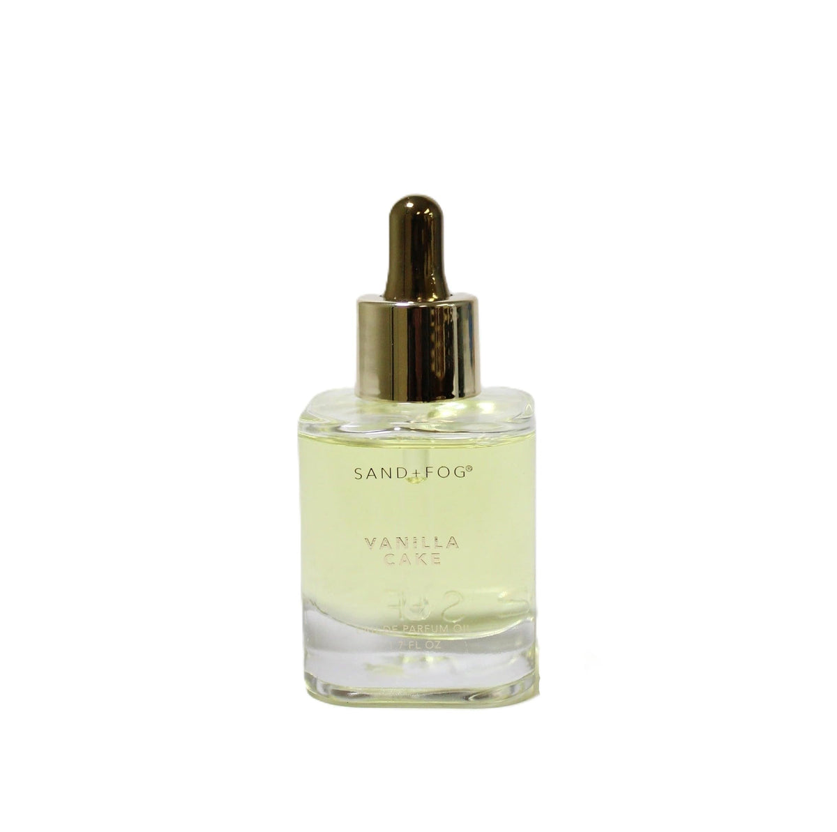 Sand + Fog Vanilla Cake Parfum Oil bottle with dropper for precise, long-lasting fragrance on pulse points