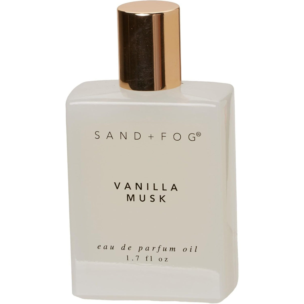 Sand + Fog Vanilla Musk roll-on bottle ready for on-the-go application and subtle scent boost