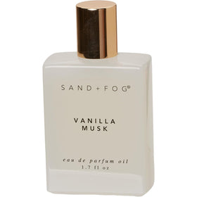 Sand + Fog Vanilla Musk roll-on bottle ready for on-the-go application and subtle scent boost