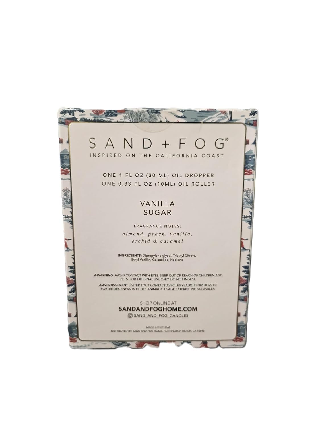 Sand + Fog Vanilla Sugar roller bottle ideal for on-the-go touch-ups.