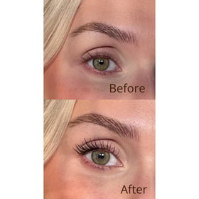 Fragrance-free mascara gentle on sensitive eyes and contact lenses.