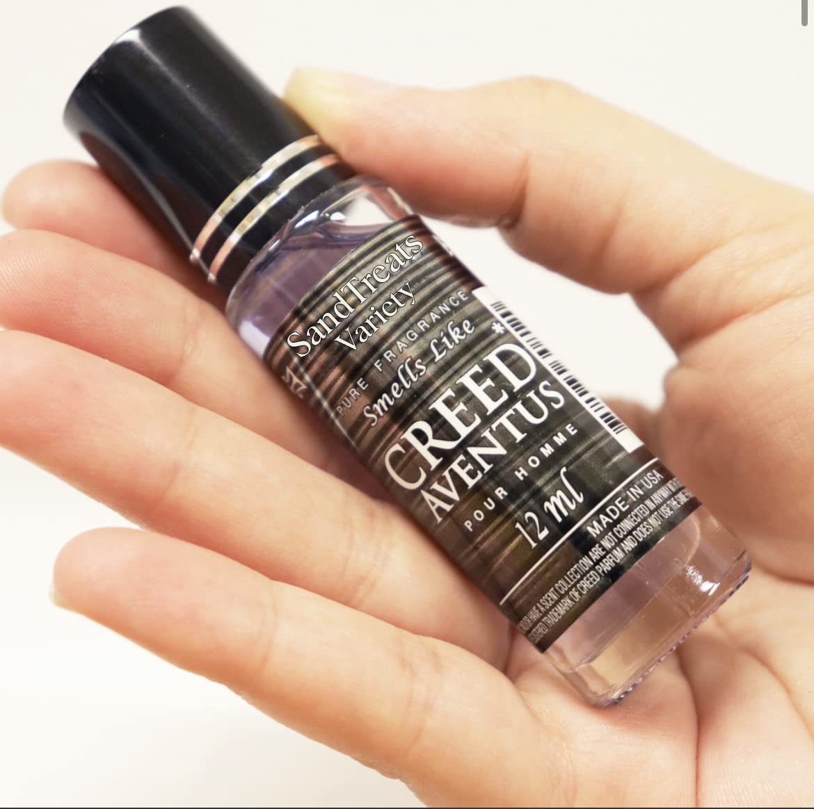 SandTreatsVariety Creed Aventus roll-on oil application for quick use