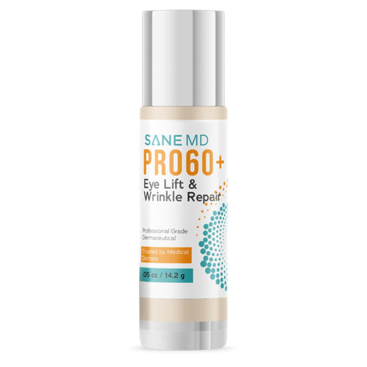 SANE MD PRO60+ eye cream bottle close-up for daily care