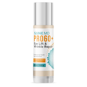 SANE MD PRO60+ eye cream bottle close-up for daily care
