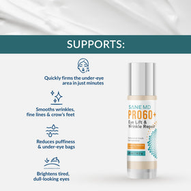 SANE MD PRO60+ eye cream texture swatch on skin