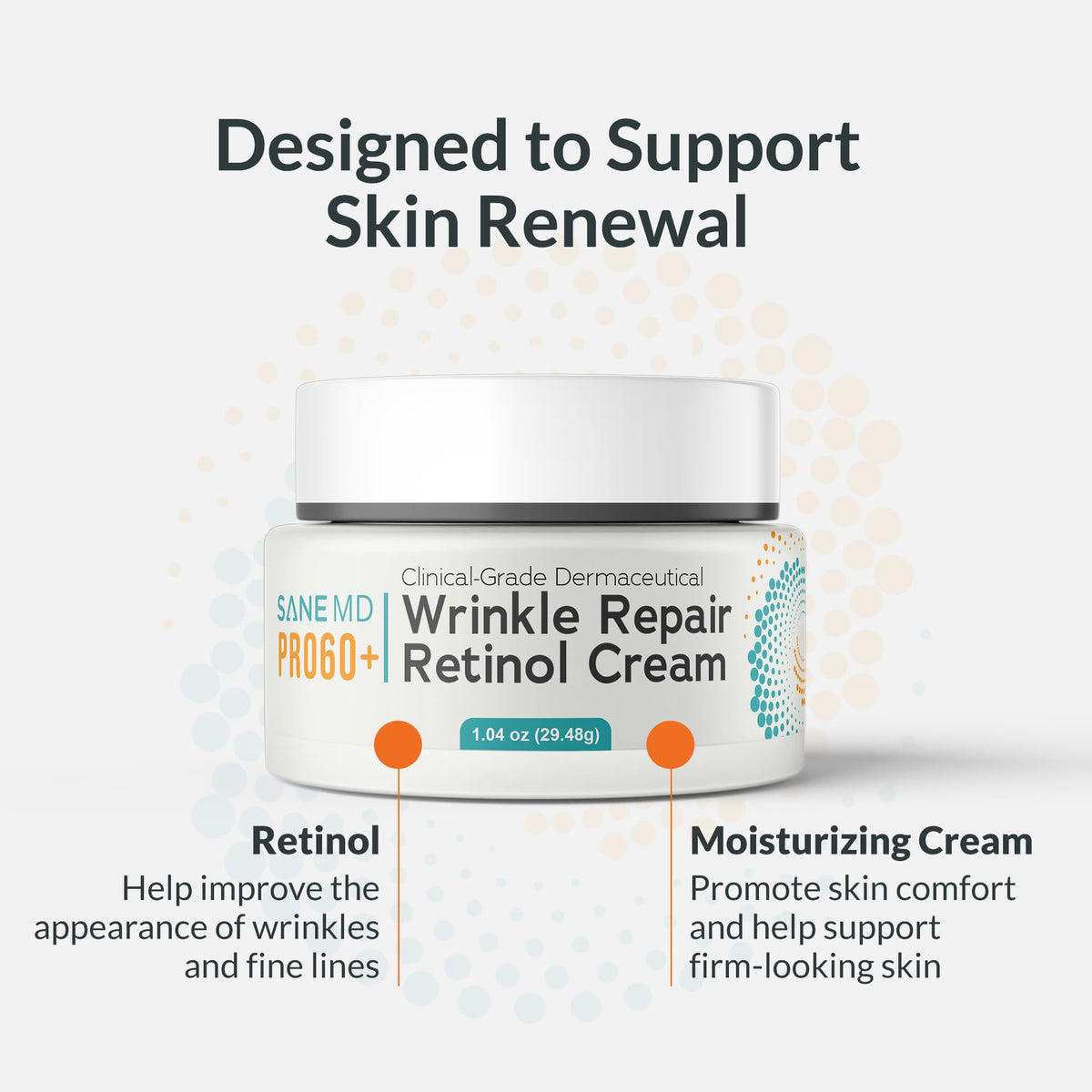 SANE MD Pro60 mature skin close-up shows healthier-looking texture.