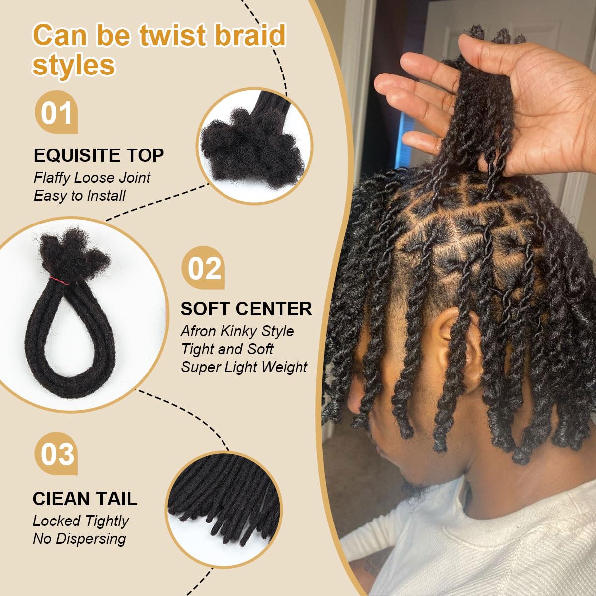 Sangtok lightweight dreadlocks easy to install for quick style upgrade