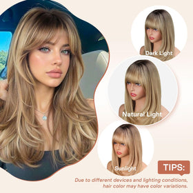 Sangtok beginner-friendly wig with quick, easy wear and mesh cap.