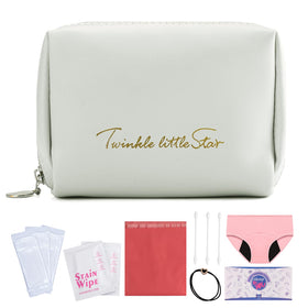 Sanguanlun first period kit for girls with compact pouch and underwear, supports confident start.