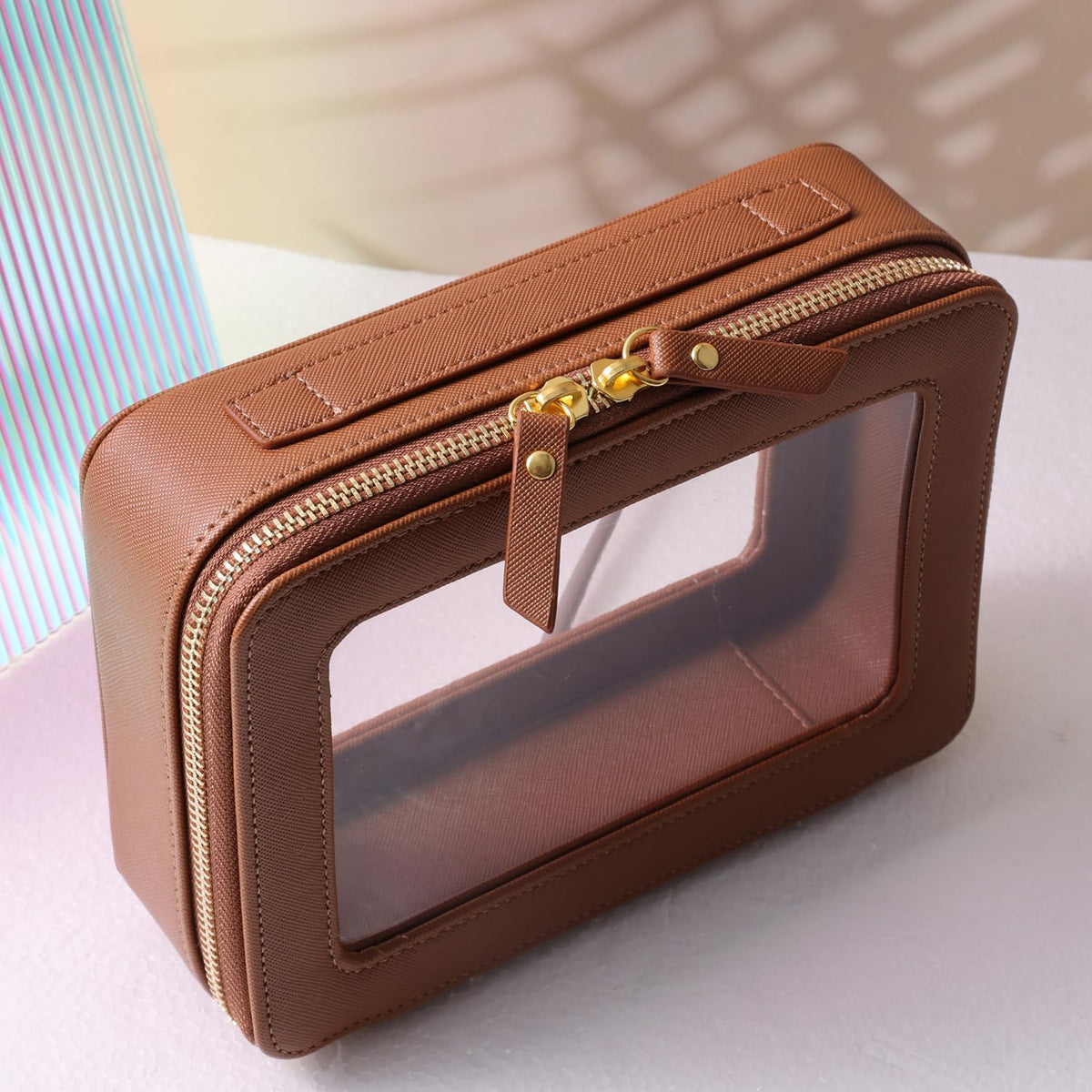 SANHECUN cosmetic organizer with large opening for quick access