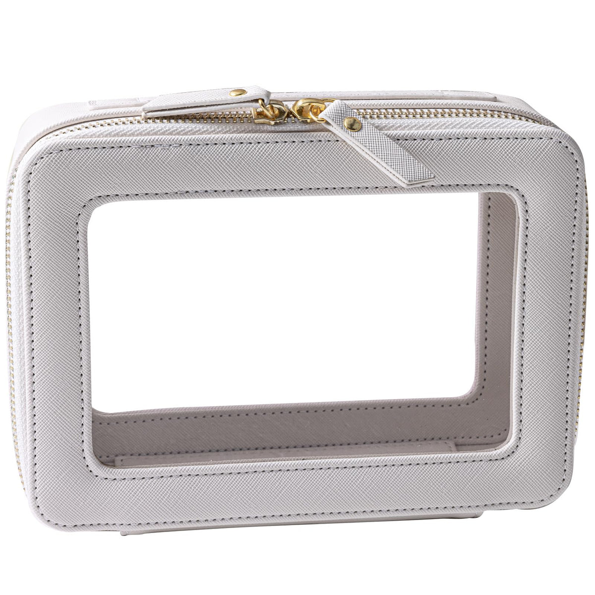 SANHECUN toiletry bag with waterproof white exterior for travel protection