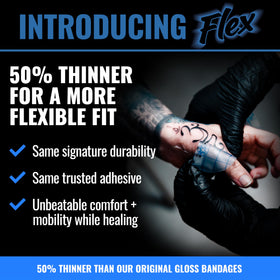 Saniderm Flex applied on forearm supports flexible movement during healing.