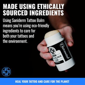 US-made Saniderm Original Tattoo Aftercare Balm seal