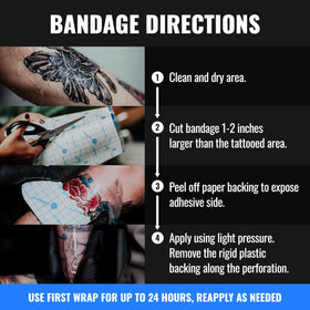 Applying Saniderm Original bandage on skin during initial healing.