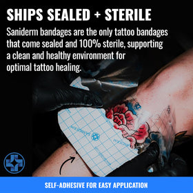 Saniderm Original bandage waterproof for shower and workout routines.