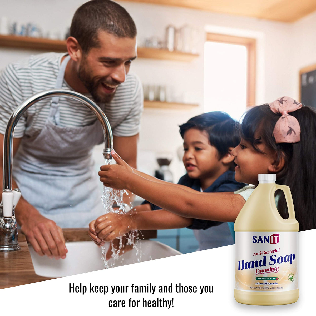 Sanit 1-gallon refill pack reduces refill trips