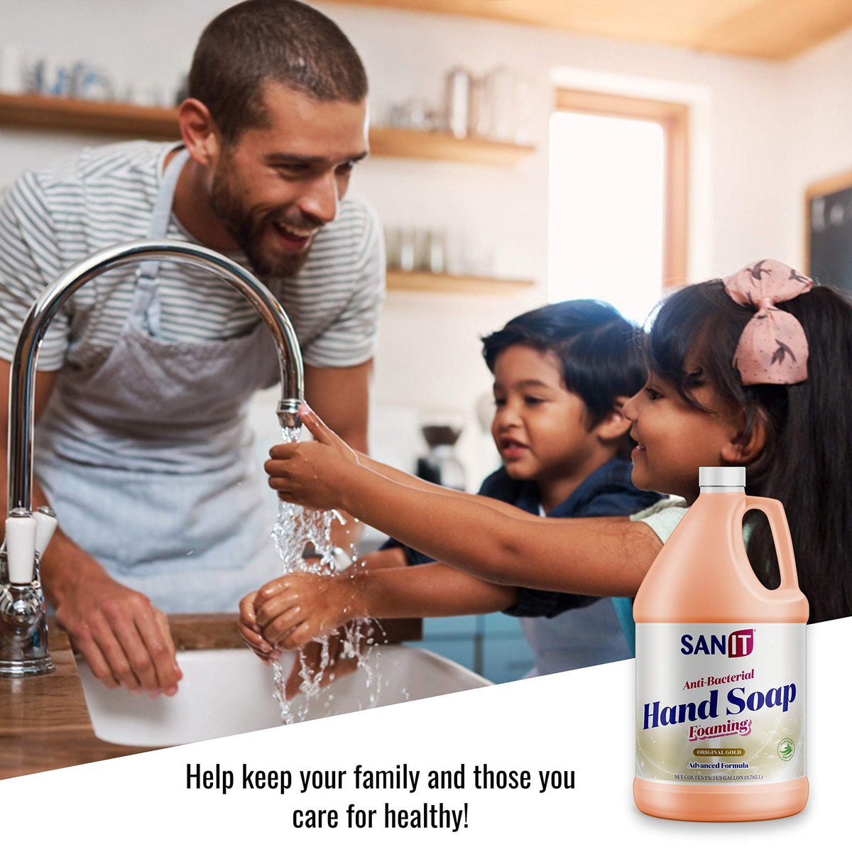 Sanit Original Gold antibacterial action conveys bacteria-fighting benefits