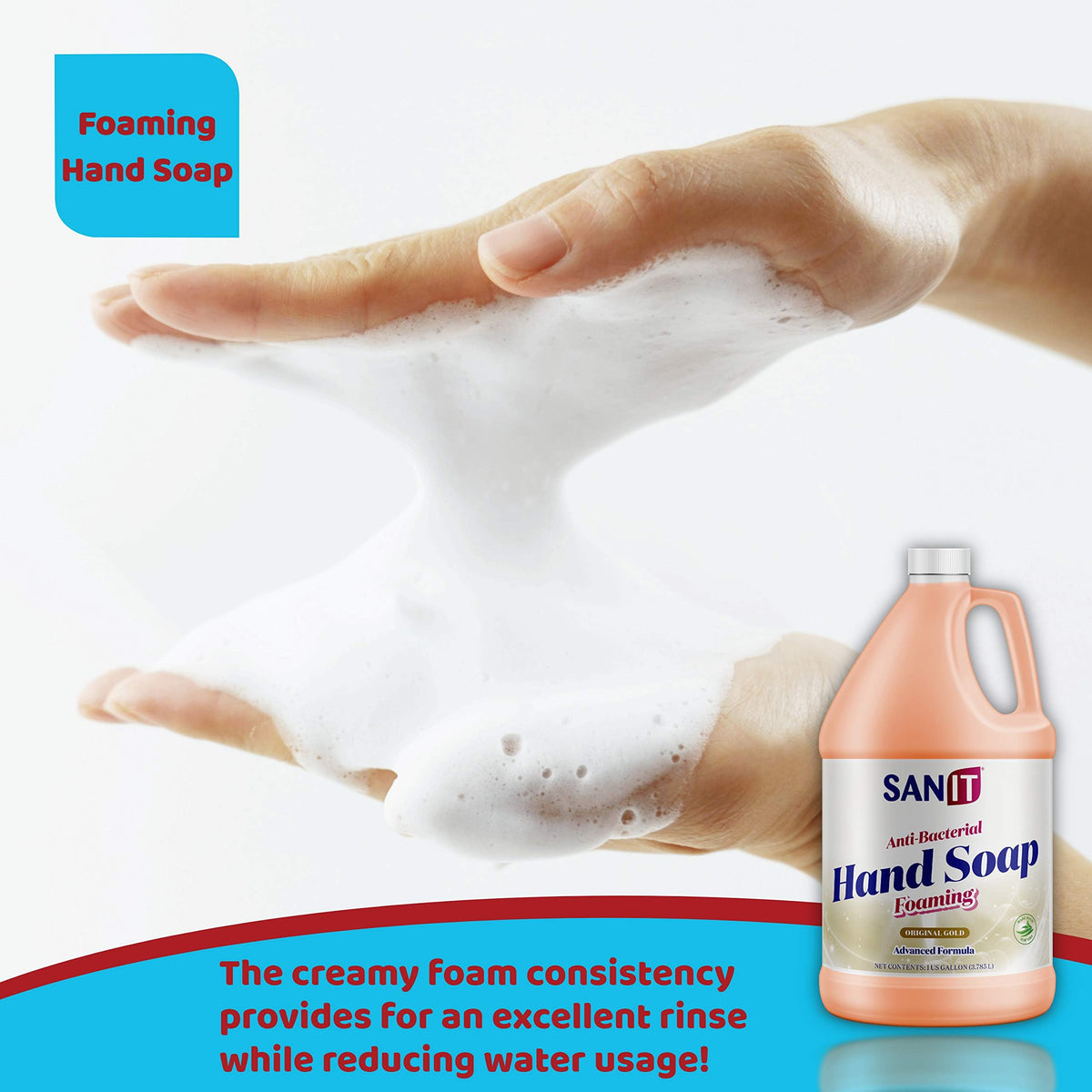 Sanit Original Gold refill packaging showcases cost-effective bulk hygiene