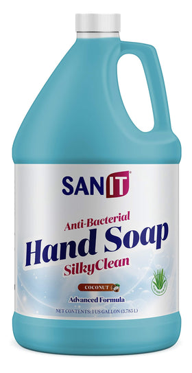 Sanit Silky Clean bottle pour demonstrates easy, daily hand washing