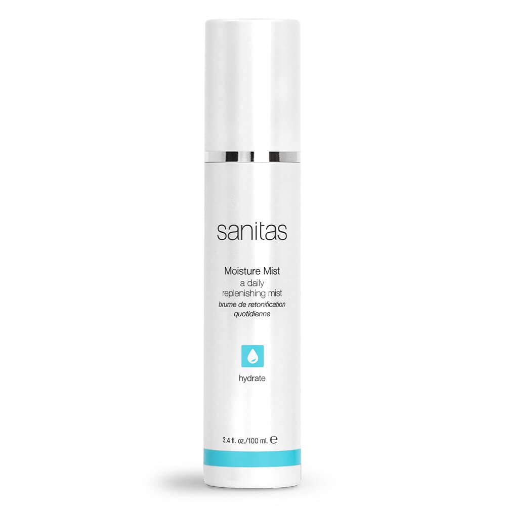 Sanitas Moisture Mist bottle for on-the-go hydration and skincare prep