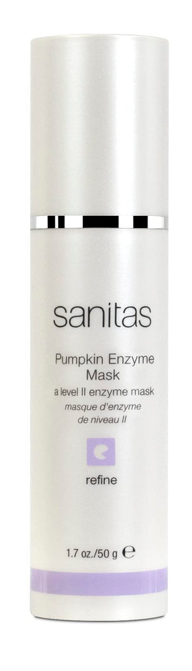 Sanitas Pumpkin Enzyme Mask jar closeup showing exfoliation for brighter skin