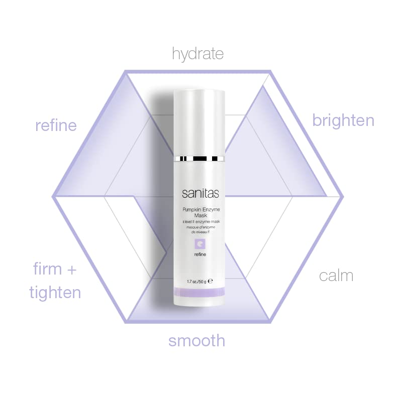 Sanitas Pumpkin Enzyme Mask packaging bottle shot with hydrating botanical complex