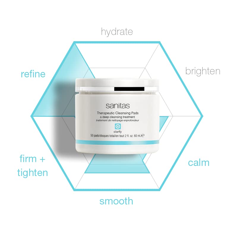 Sanitas salicylic acid enhanced exfoliation image focusing on smoother texture
