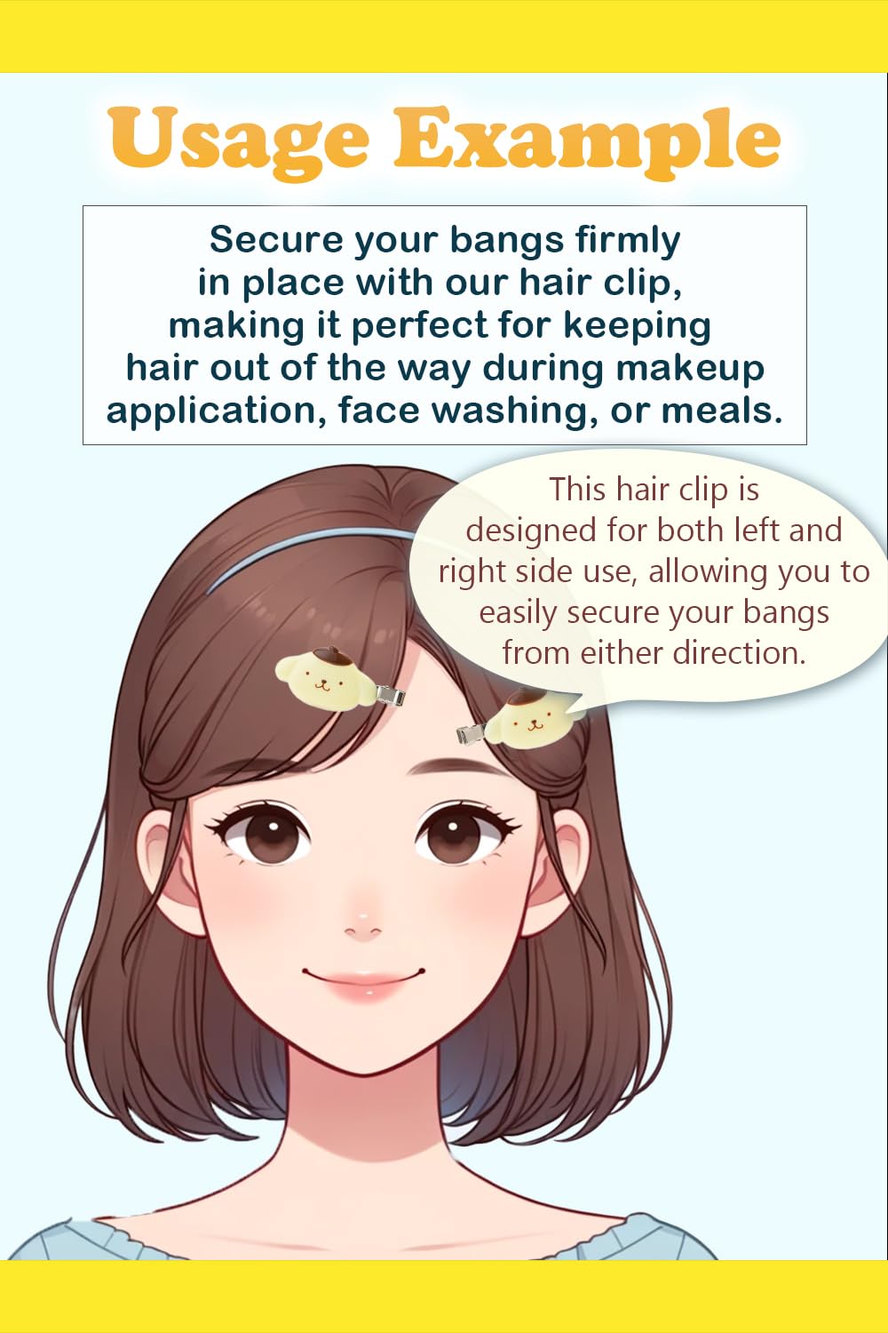 Secure bangs without leaving hair marks for a smooth, everyday use.