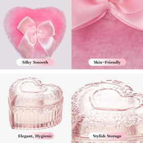 Sansaieco Love crystal glass jar keeps powders dust-free and stylish.