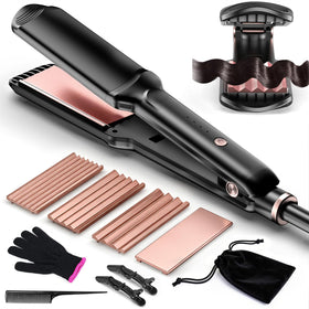 Santiway 4in1 crimper plate set for versatile textures and quick looks