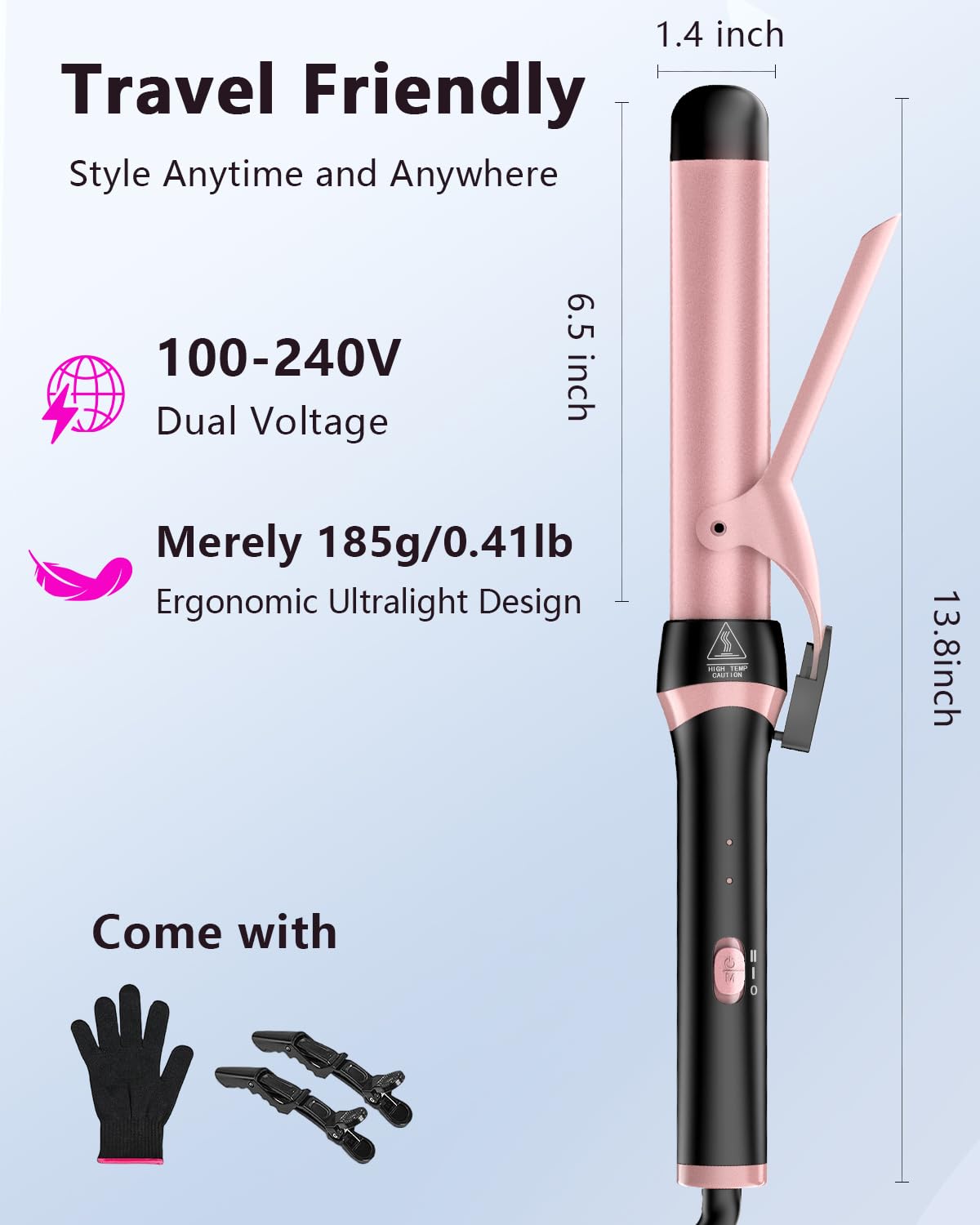 Santiway curling iron heats in 30 seconds for quick styling