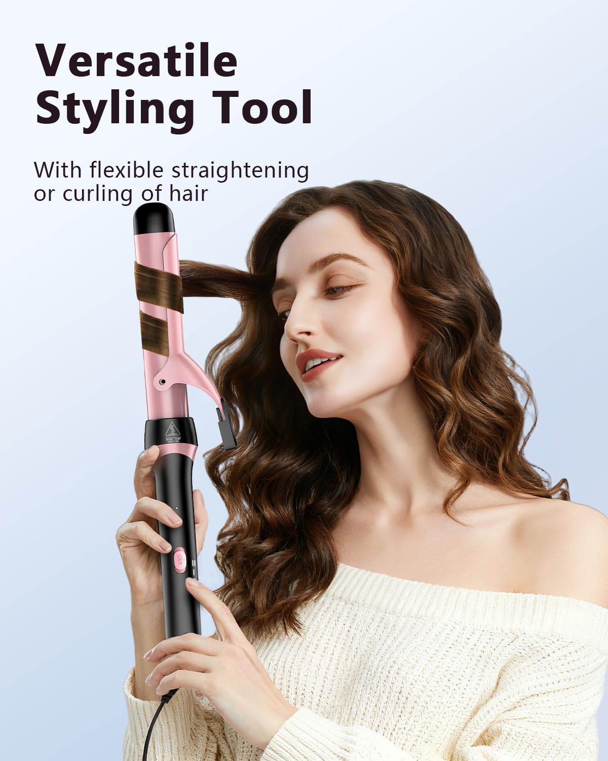 Santiway curling iron ergonomic design for comfortable, precise styling